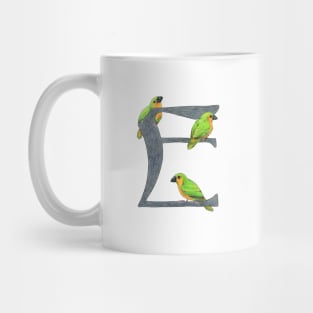 Avian Alphabet E - Tawny-breasted parrotfinch Mug